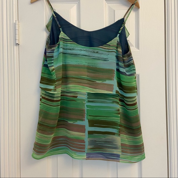 CAbi Green Flutter v-neck cami. Size medium. - Picture 5 of 5